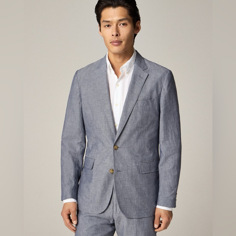 J CREW Ludlow Slim-fit unstructured suit jacket in Irish Linen 36 R NWT $298